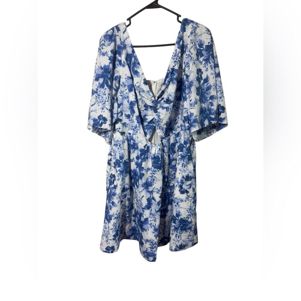 Abercrombie & Fitch Cinch Front Poplin Mini Dress Sz XL - Picture 3 of 8